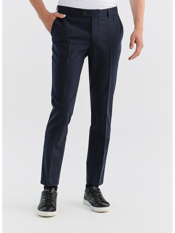 Pako Lorente Pako Lorente Spodnie garniturowe P000B-6G-166 Granatowy Slim Fit