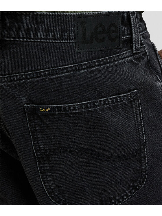 Lee Lee Szorty jeansowe 112376376 Czarny Relaxed Fit