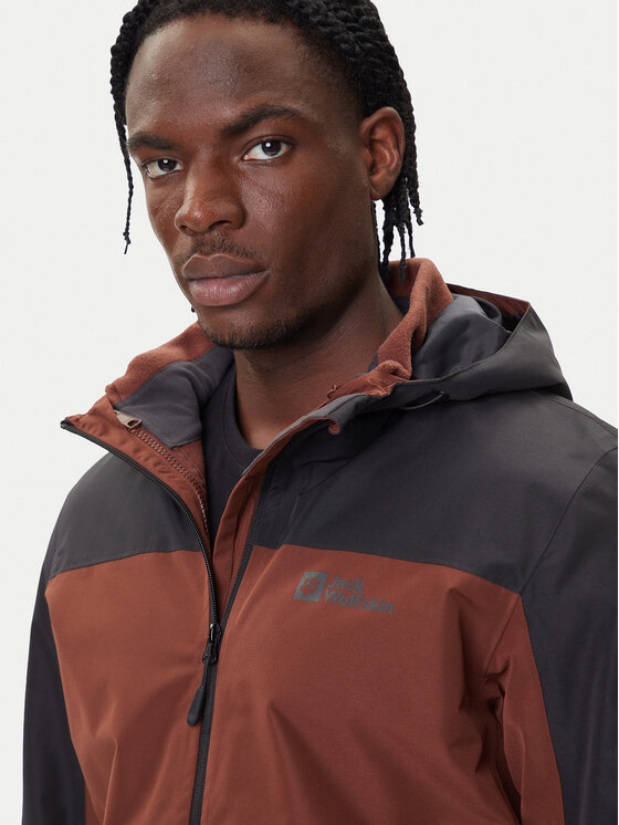 Jack Wolfskin Jack Wolfskin Outdoorová bunda Taubenberg 3in1 1115311 Hnedá Regular Fit