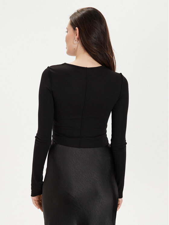 Gina Tricot Gina Tricot Bluse 21324 Schwarz Slim Fit