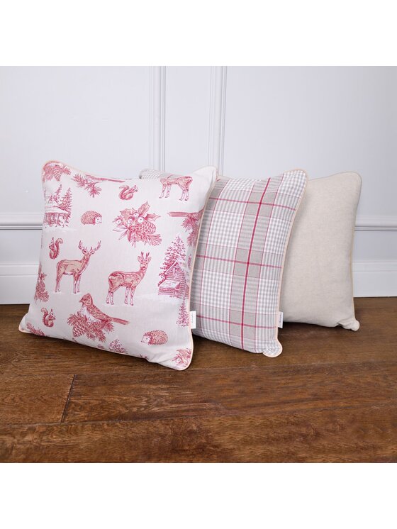 Roseberry Home Roseberry Home Poszewka dekoracyjna Toile de Jouy Red Forest Czerwony