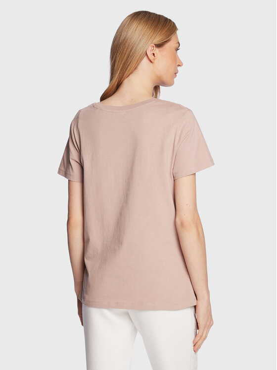 Guess Guess T-Shirt Adele V2YI07 K8HM0 Różowy Regular Fit