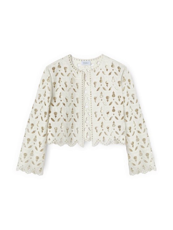 Motivi Motivi Giacca in similpelle R301W000172N011 Bianco Regular Fit