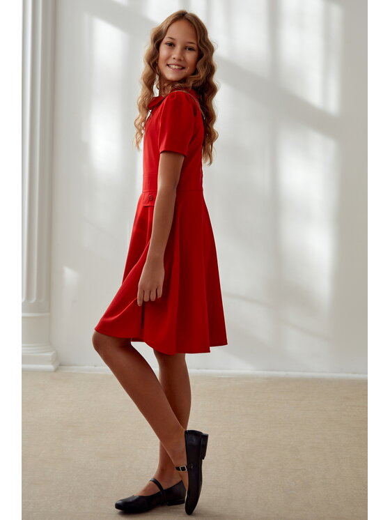 SLY SLY Sukienka 5W-06 Czerwony Comfortable Fit