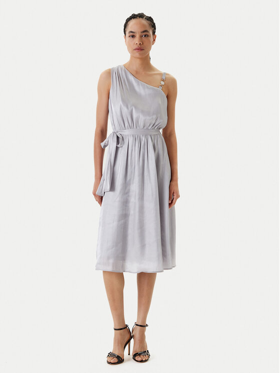Fracomina Fracomina Rochie cocktail FQ25SD2009W797T4 Argintiu Regular Fit