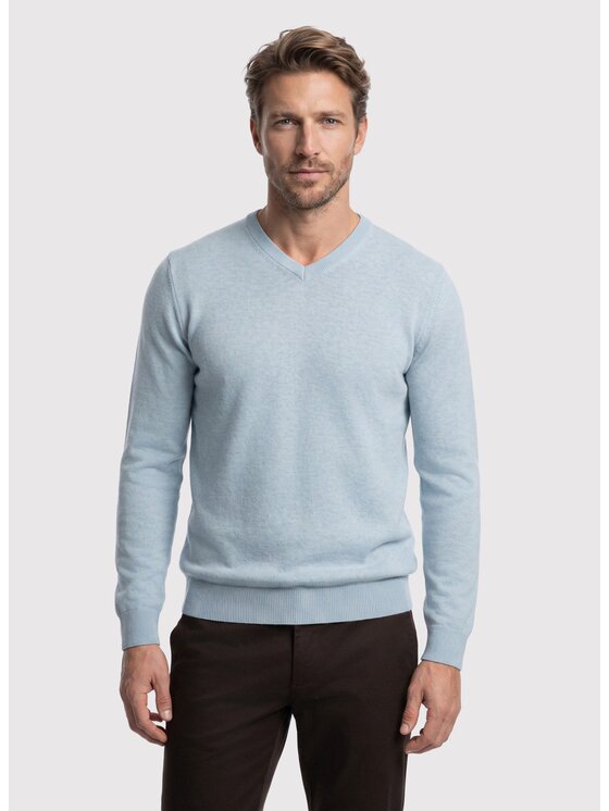 Pako Lorente Pako Lorente Sweter P26WB-2X-003 Niebieski Straight Fit