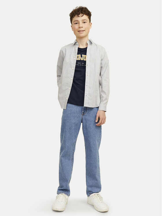 Jack & Jones Junior Jack & Jones Junior Tričko Caleb 12258924 Tmavomodrá Relaxed Fit