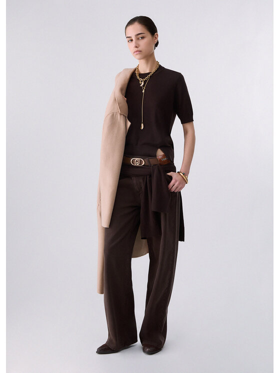 Liu Jo Liu Jo Sweter WF6419MA16R91106 Brązowy Regular Fit