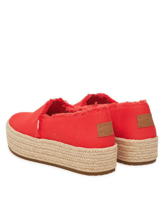 Toms Toms Еспадрильї Valencia Platform 10021919 Червоний