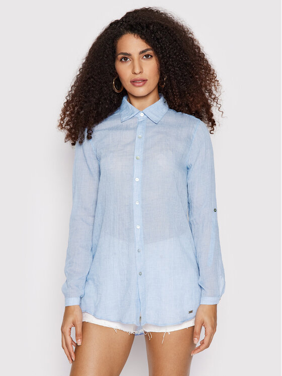 Banana Moon Banana Moon Hemd Gary Adilson HPP56 Himmelblau Regular Fit