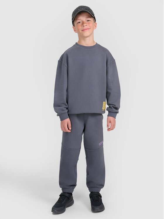 4F 4F Pantaloni da tuta 4FJRAW25TTROM1605-22S Nero Regular Fit