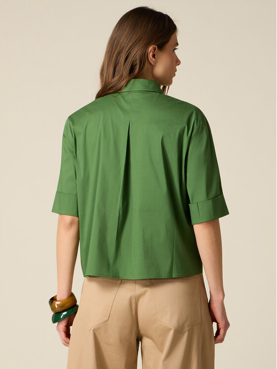 Oltre Oltre Camicia 5074R103205N005 Verde Boxy Fit