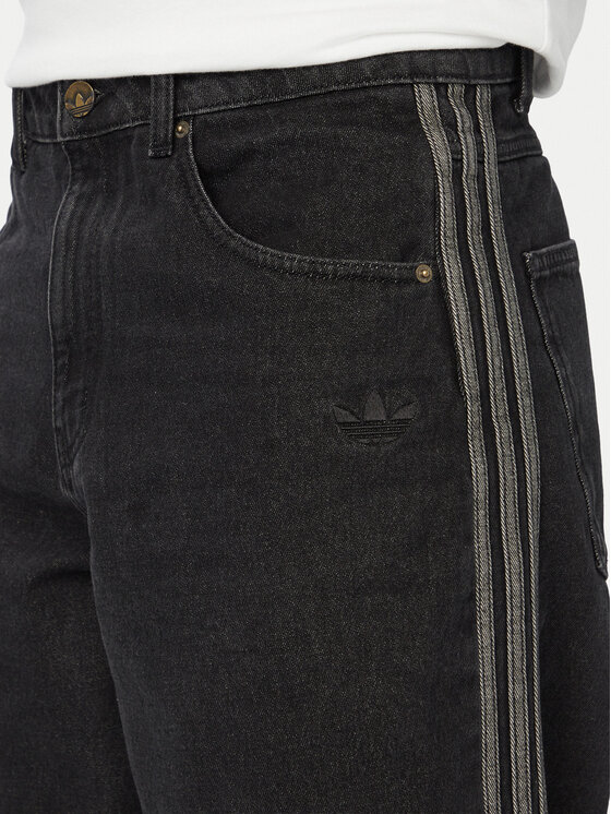 adidas adidas Traperice Sst Denim Jeans Mid-Rise Straight Leg IB6947 Crna Loose Fit