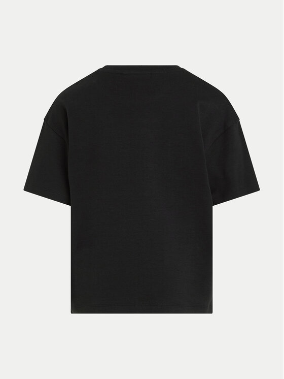 Calvin Klein Jeans Calvin Klein Jeans Póló Script Logo IG0IG02864 Fekete Boxy Fit