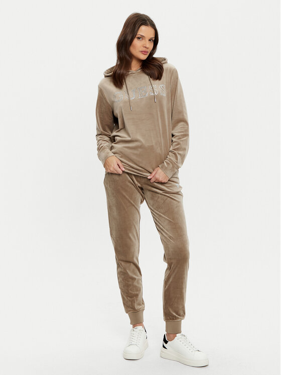Guess Guess Bluza V4RQ25 KBXI2 Brązowy Regular Fit