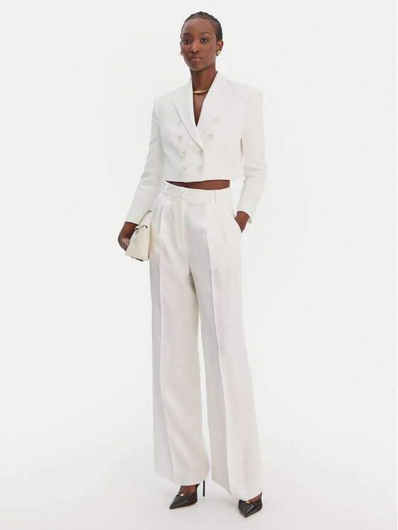 Elisabetta Franchi Elisabetta Franchi Švarkas G-I223-61E2-V690 Écru Regular Fit