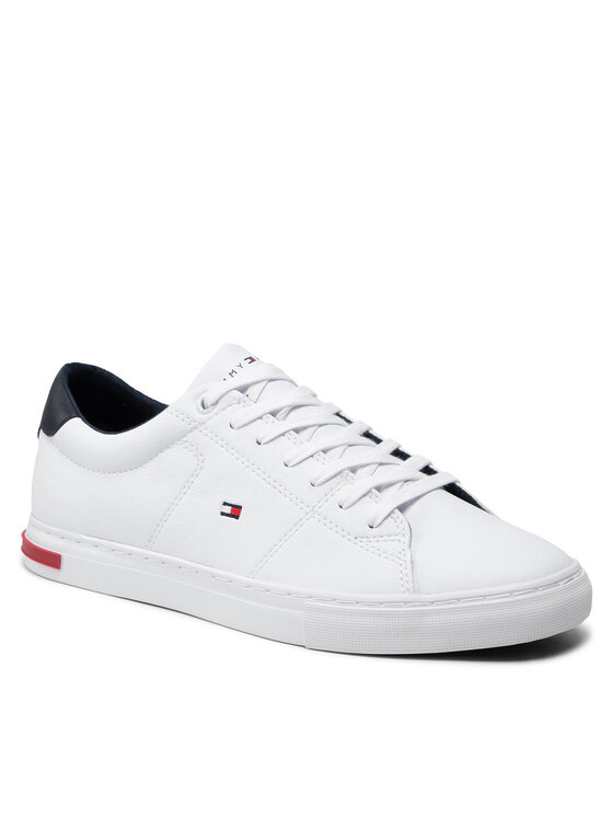 Tommy Hilfiger Tommy Hilfiger Sneakersy Essential Leather Detail Vulc FM0FM04047 Biela