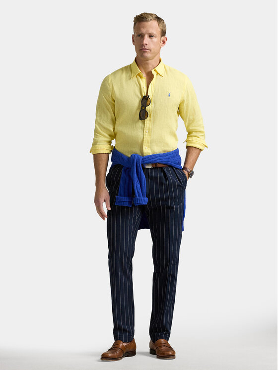 Polo Ralph Lauren Polo Ralph Lauren Πουκάμισο 710968915011 Κίτρινο Slim Fit