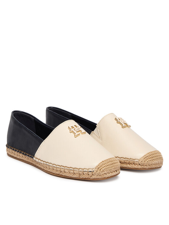 Tommy Hilfiger Tommy Hilfiger Espadrile Th Logo Leather Espadrille FW0FW09246 Pisana
