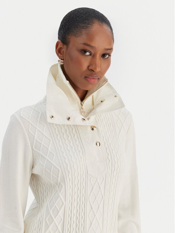 Liu Jo Sport Liu Jo Sport Pulover TF5039 MS75L Écru Regular Fit