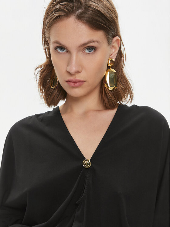 PINKO Pinko Bluză Maga 102353 A1DE Negru Regular Fit