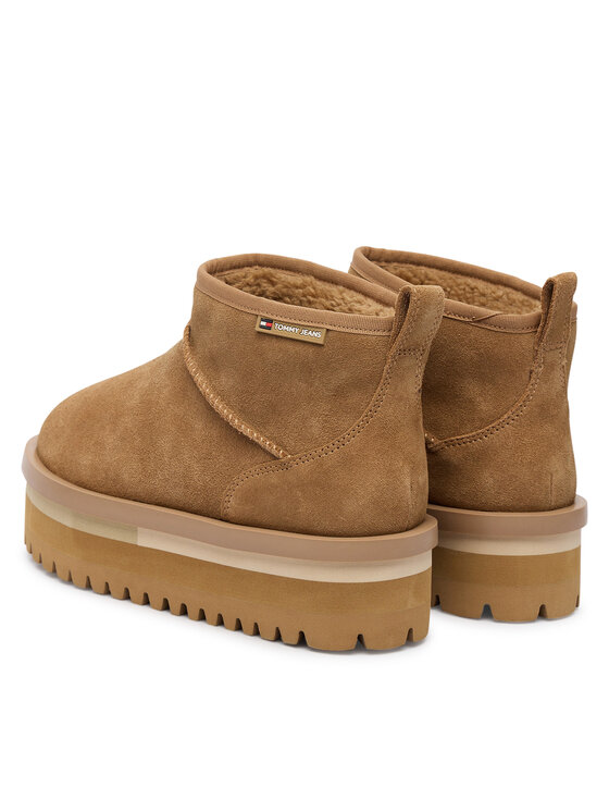 Tommy Jeans Tommy Jeans Čizme za snijeg Tjw Flatform Snow Boot Suede EN0EN02841 Smeđa