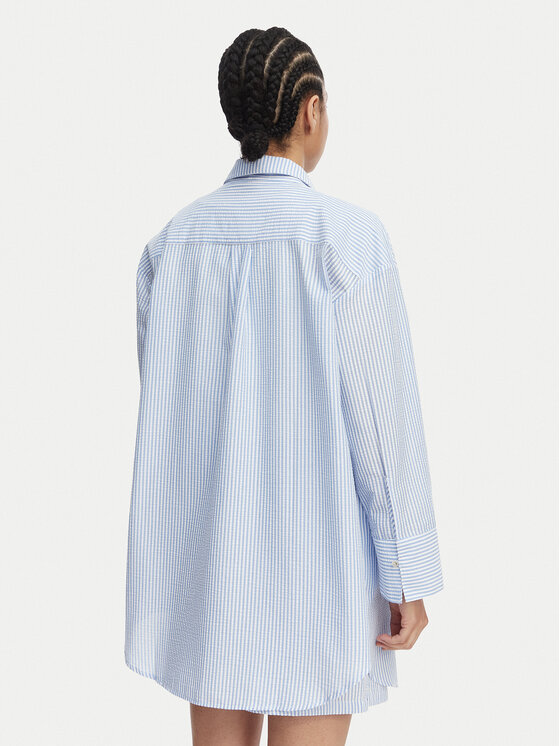 Tommy Hilfiger Tommy Hilfiger Koszula Seersucker UW0UW06474 Niebieski Regular Fit