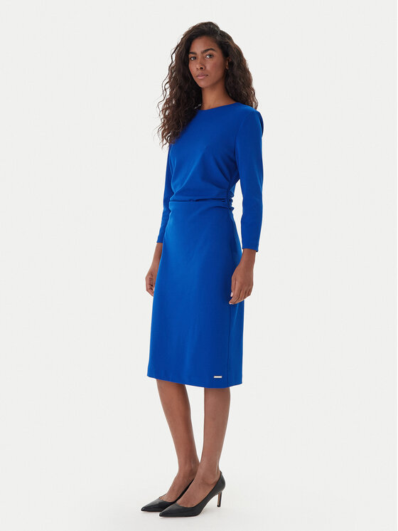 Calvin Klein Calvin Klein Kokteilinė suknelė LV044D062G Mėlyna Slim Fit