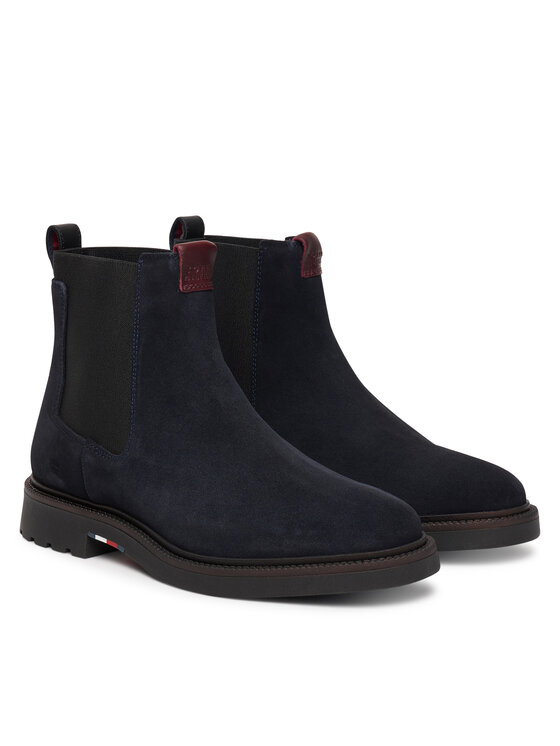 Tommy Hilfiger Tommy Hilfiger Kotníková obuv s elastickým prvkem Comfort Lwt FM0FM05592 Tmavomodrá