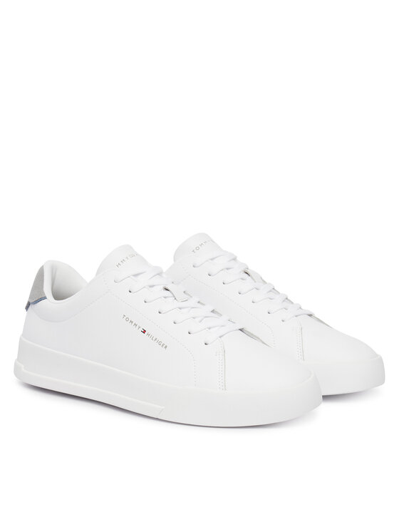Tommy Hilfiger Tommy Hilfiger Sneakersy Th Court Core Ess Leather FM0FM05367 Biela