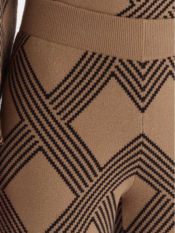 ONLY ONLY Kootud püksid Anny 15327634 Beež Loose Fit