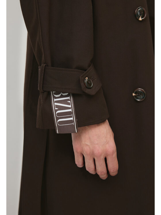 BIZUU BIZUU Trencz RACHELLA OVERSIZED TRENCH COAT Brązowy Standard Fit
