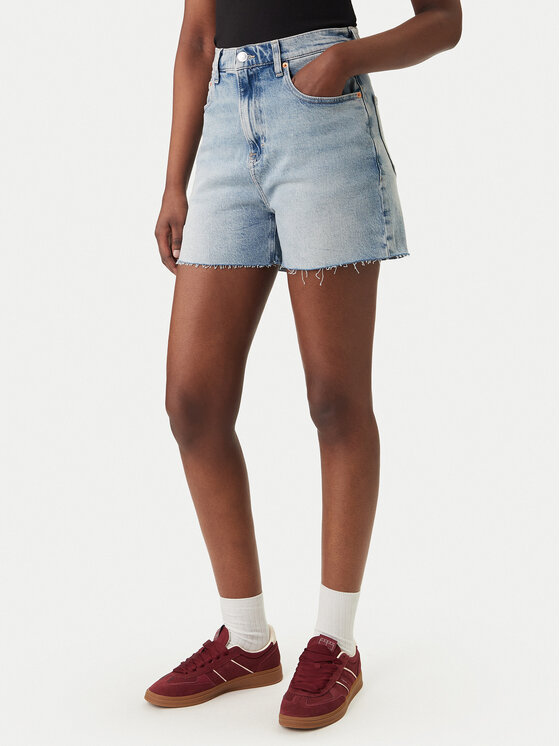 Tommy Jeans Pantaloni scurți de blugi DW0DW22694 Albastru celest Straight Leg