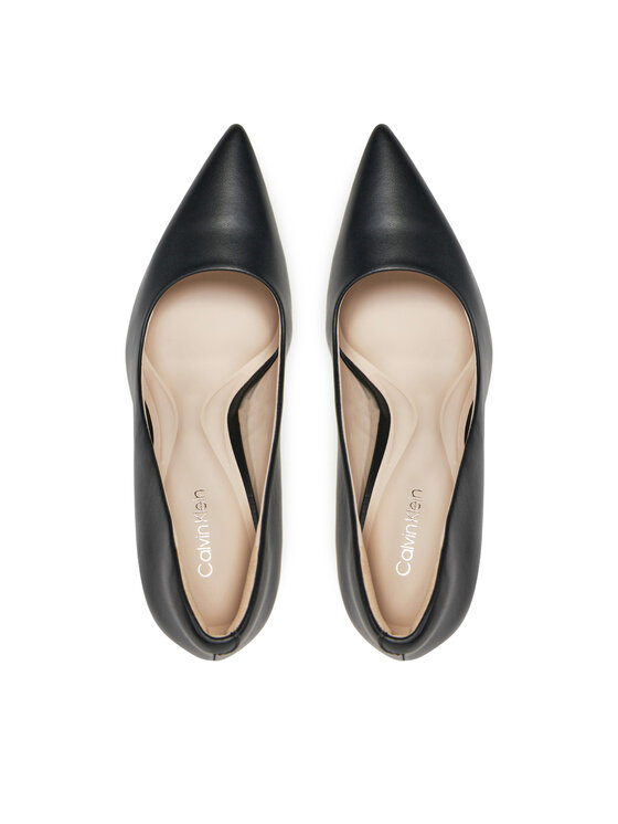 Calvin Klein Calvin Klein Pantofi cu toc subțire Heel Pump 90 - Lth HW0HW02336 Negru