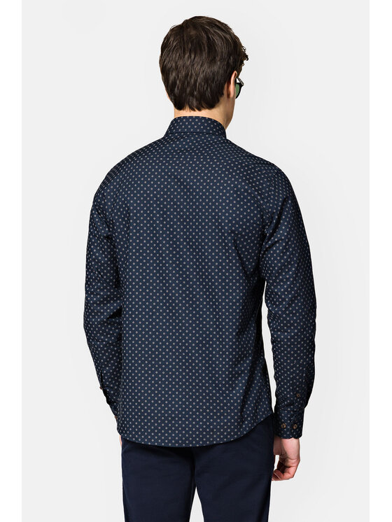 Lancerto Lancerto Koszula Caren KO073123000004 Granatowy Slim Fit