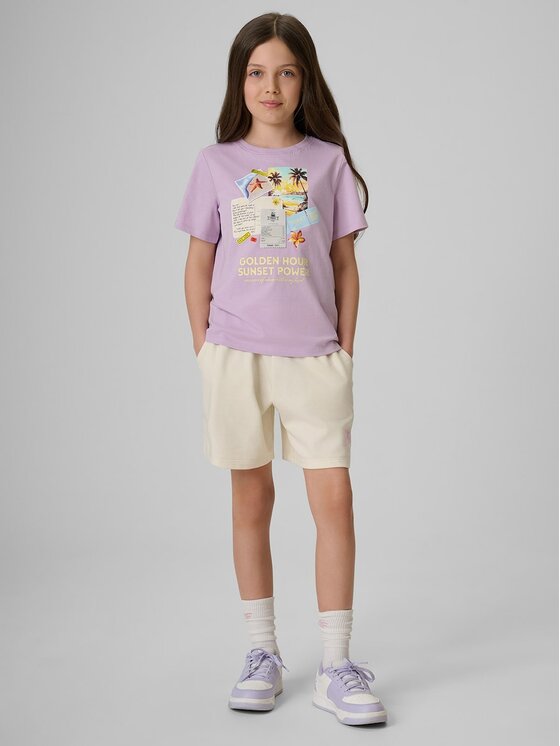 4F 4F Tričko 4FJRAW26TTSHF4326-052S Ružová Regular Fit