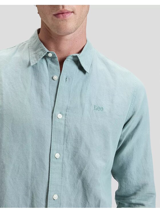 Lee Lee Koszula SHIRT Zielony Regular Fit