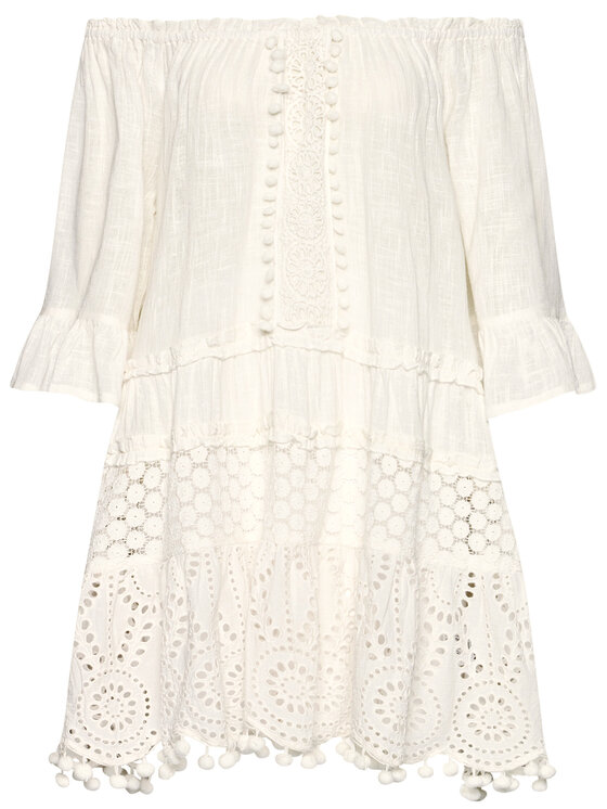 Banana Moon Banana Moon Plážové šaty Dalya Spelly Biela Regular Fit