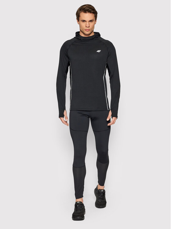 4F 4F Funkčné tričko H4LL22-BLMF013 Čierna Regular Fit
