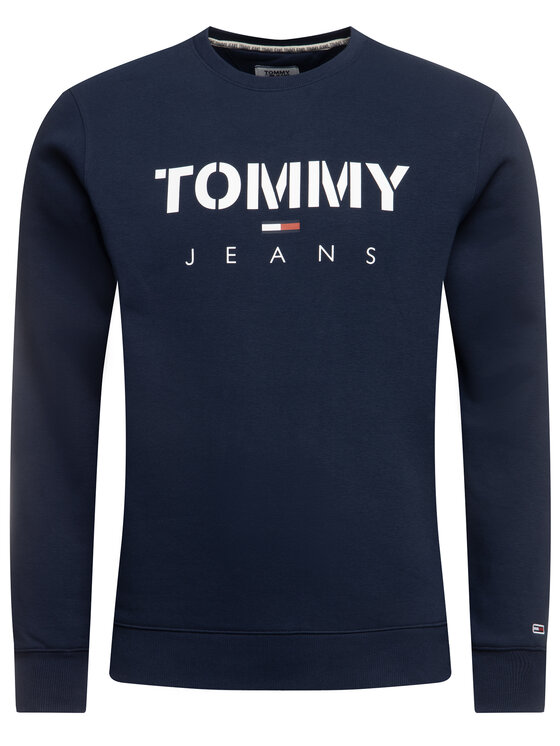 Tommy Jeans Tommy Jeans Sweatshirt Tjm Novel Logo Crew DM0DM07614 Dunkelblau Regular Fit