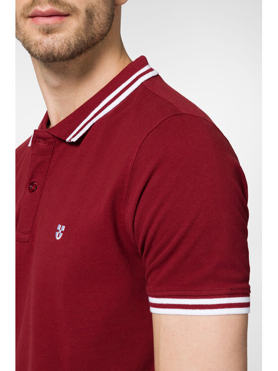 Próchnik Próchnik Polo PM 2 PO073123000007 Bordowy Slim Fit