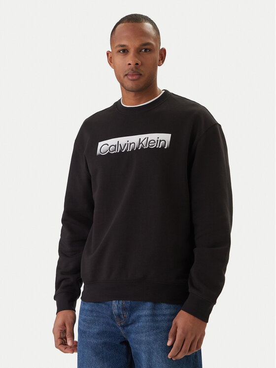 Calvin Klein Bluză Eu Sportswear Graphic LV04LF231G Negru Regular Fit