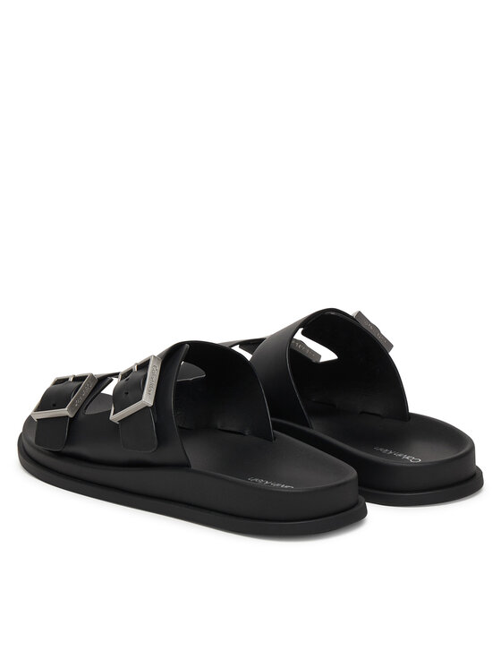 Calvin Klein Calvin Klein Pantoletten City Sandal Buckle Lth HW0HW02885 Schwarz