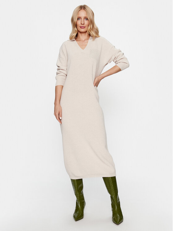 Peserico Peserico Strickkleid S92218F12 Beige Regular Fit