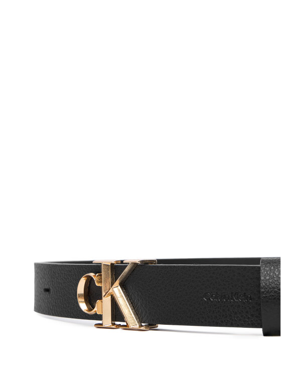 Calvin Klein Calvin Klein Дамски колан Facet Ck Buckle Pebble 25Mm LV04F7060G Черен
