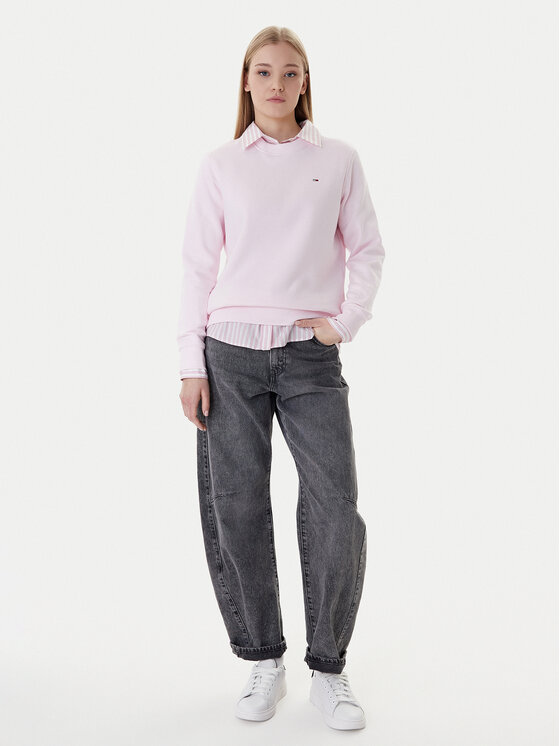 Tommy Jeans Tommy Jeans Sweatshirt Flag DW0DW19959 Rosa Regular Fit