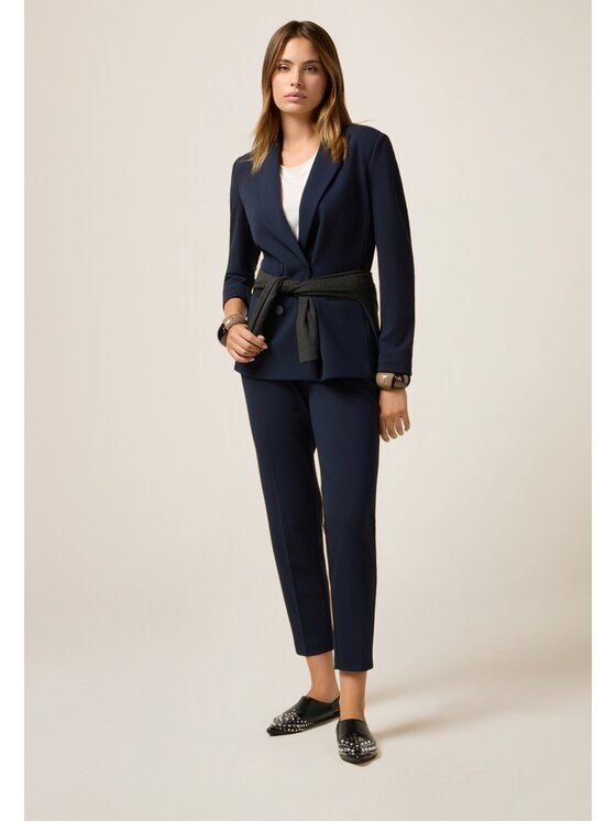 Oltre Oltre Pantaloni di tessuto P273J002361N034 Blu Regular Fit