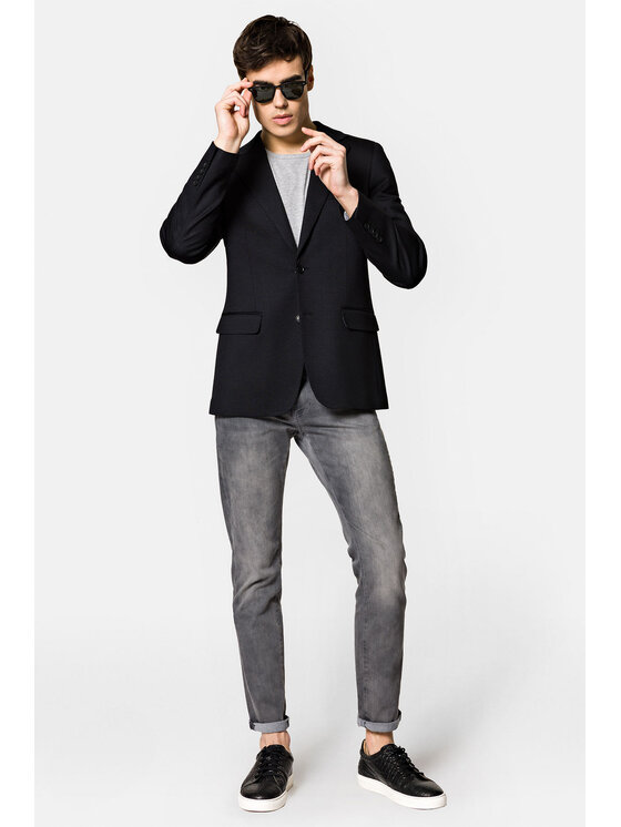 Lancerto Lancerto Marynarka Ontario MA131123000020.CZARNY Czarny Slim Fit