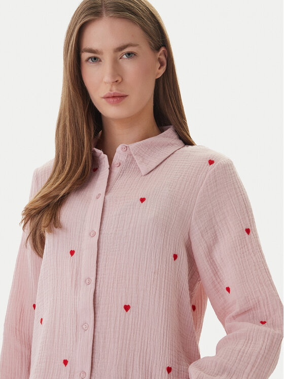 ONLY ONLY Camicia Heart 15332482 Rosa Regular Fit