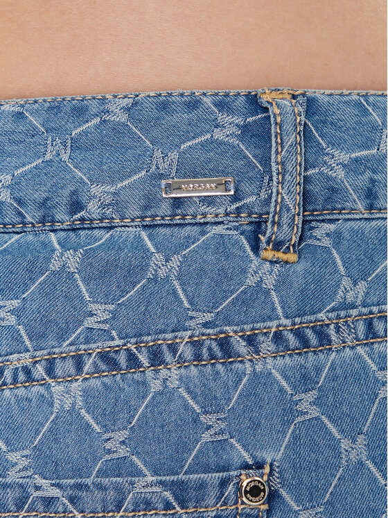 Morgan Morgan Jeans hlače 252-PSTEL Modra Wide Leg